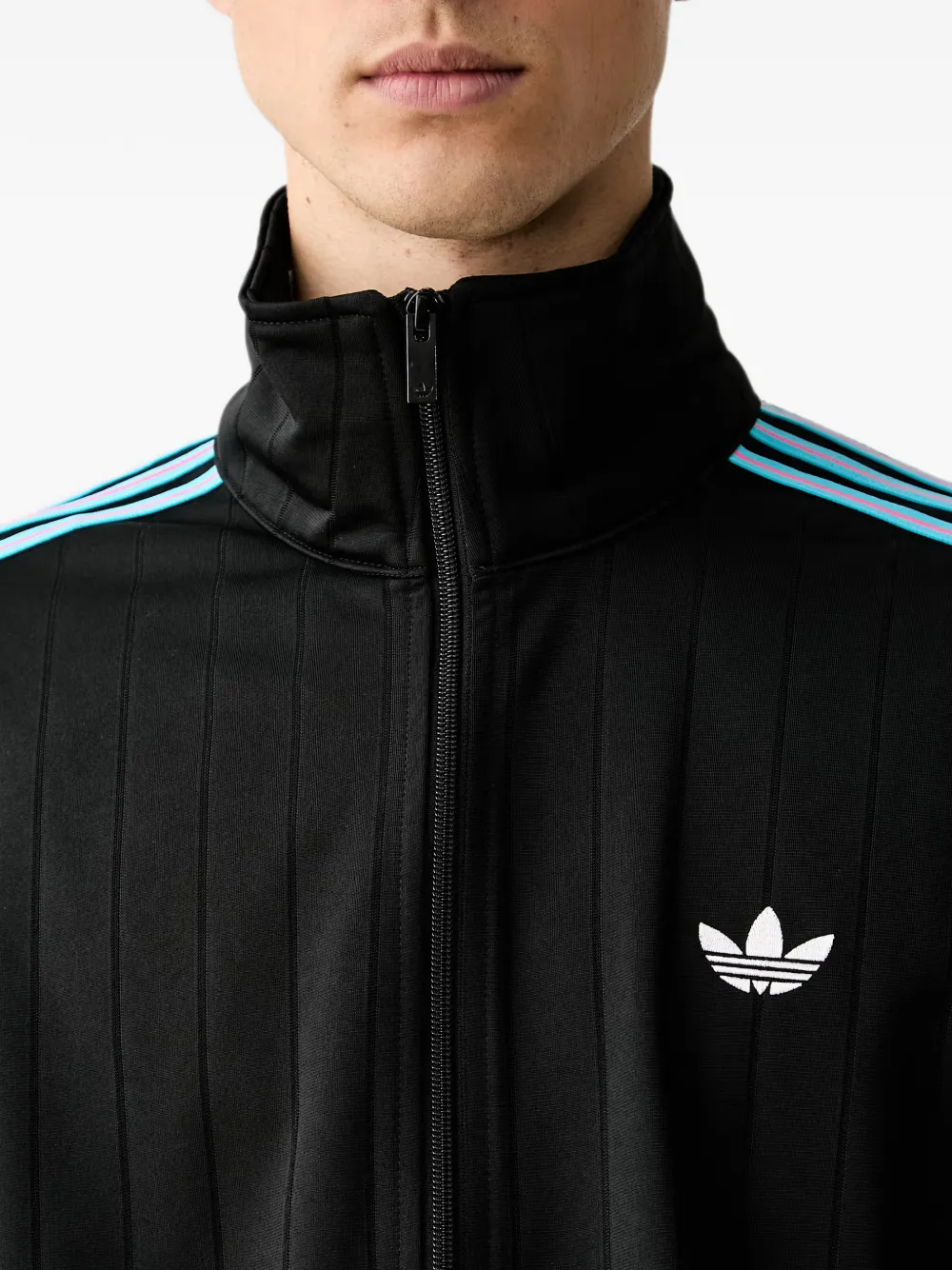 adidas Firebird stripe-detail zip-up sweatshirt Zwart
