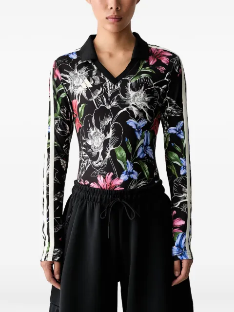 adidas body con estampado floral y rayas laterales