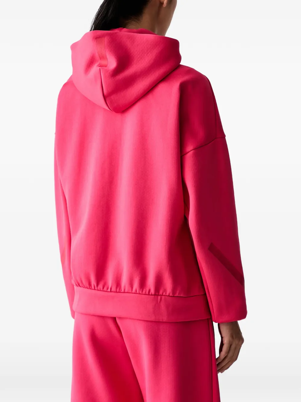 adidas logo-print zip-up hoodie Roze