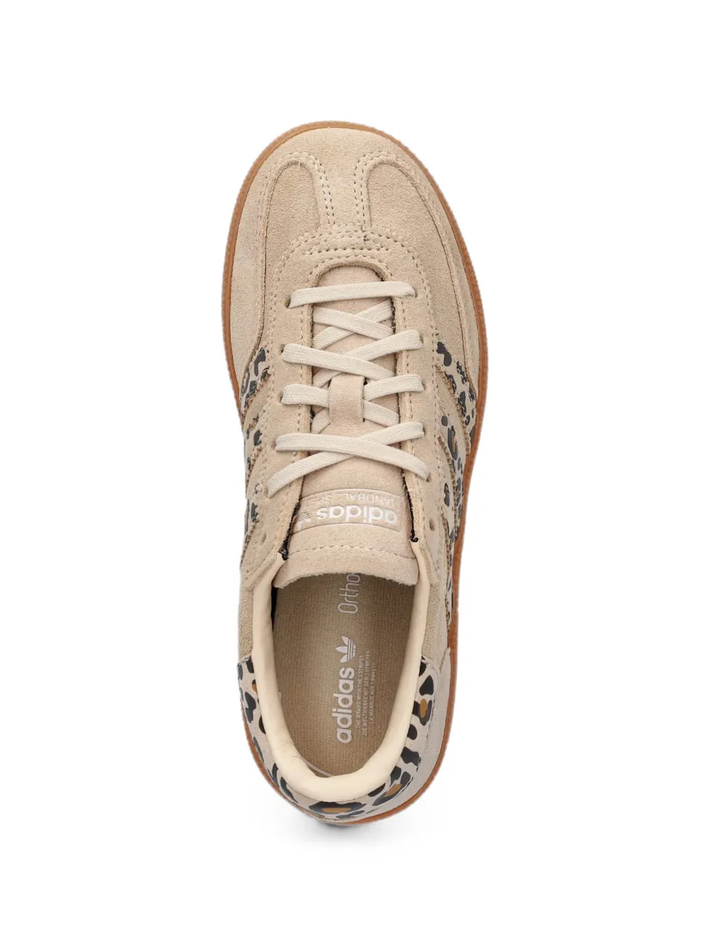 adidas Kids Handball Spezial leopard-print sneakers Beige