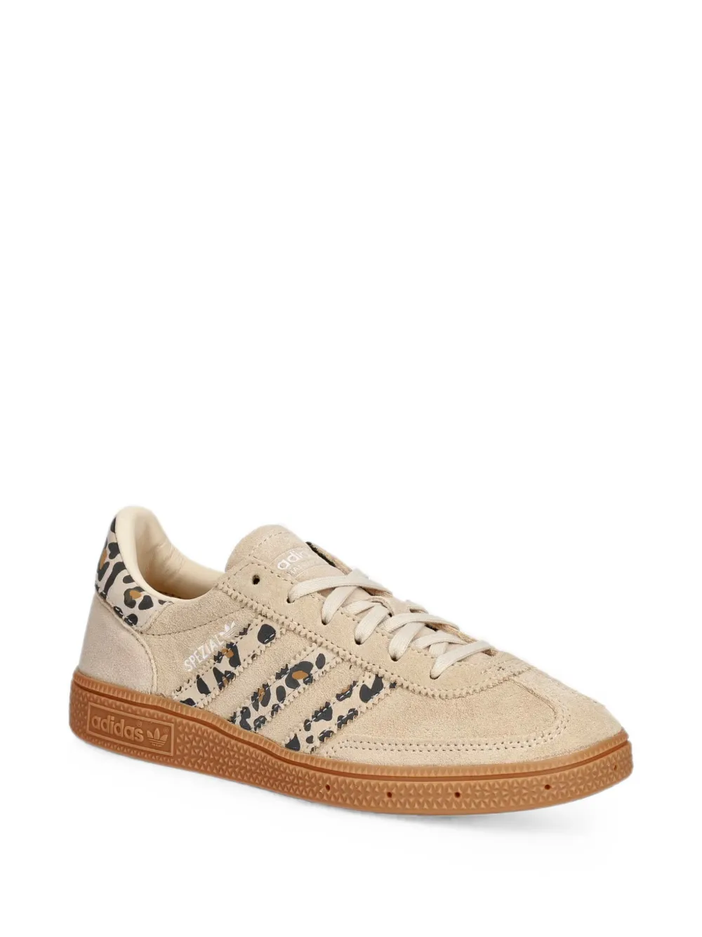 adidas Kids Handball Spezial leopard-print sneakers Beige