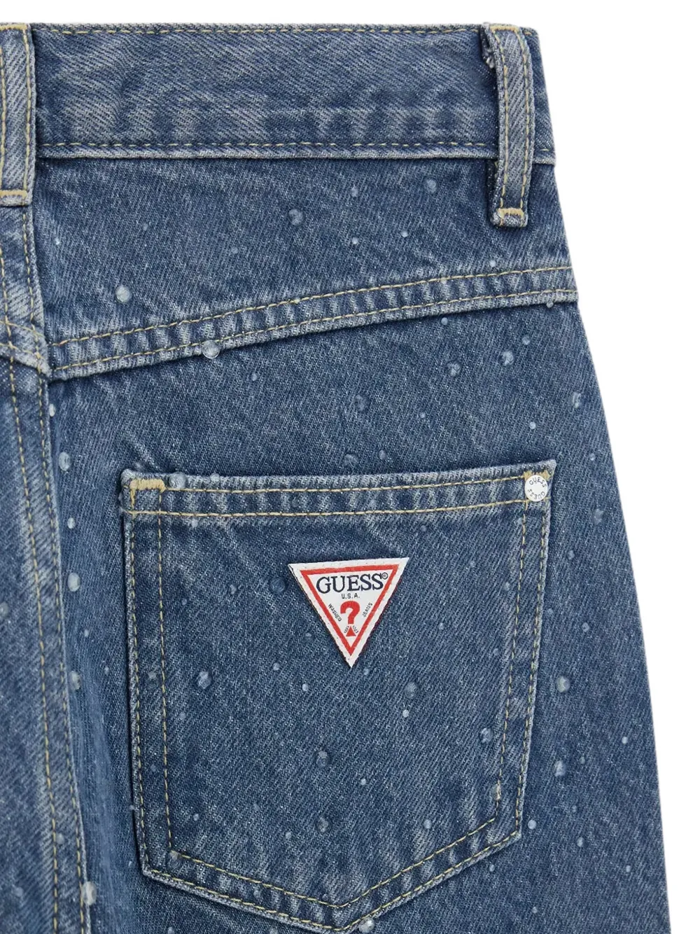 guess kids Jeans verfraaid met kristallen Blauw