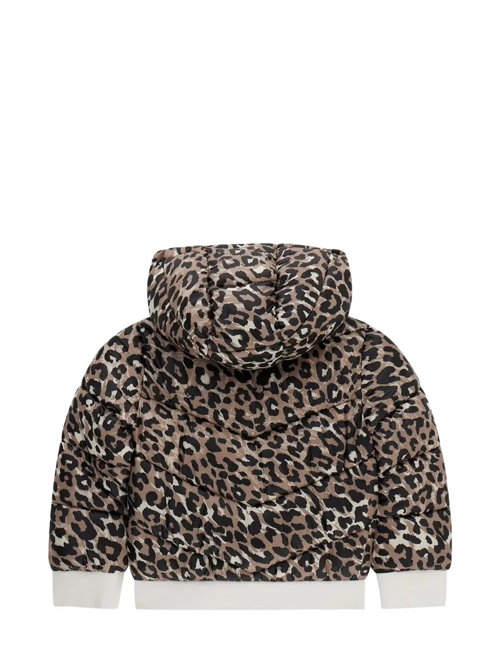 guess kids Gewatteerd jack met luipaard-print Beige