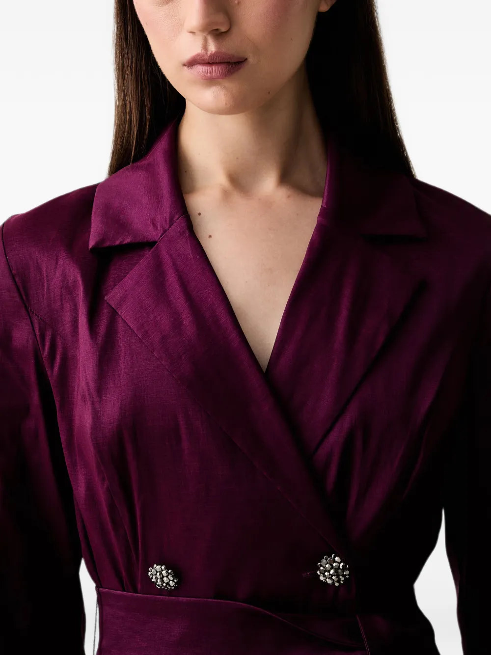 Joseph Ribkoff Verfraaide asymmetrische midi-jurk Paars