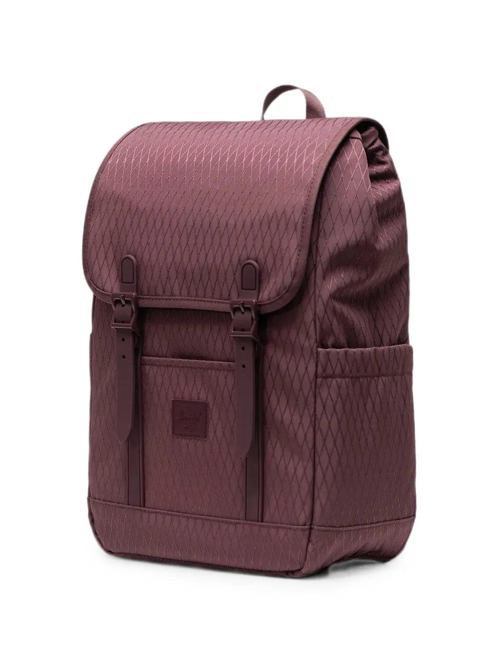 Herschel Supply Co. Kleine Retreat gewatteerde rugzak van 17 L met ruit-patroon Rood