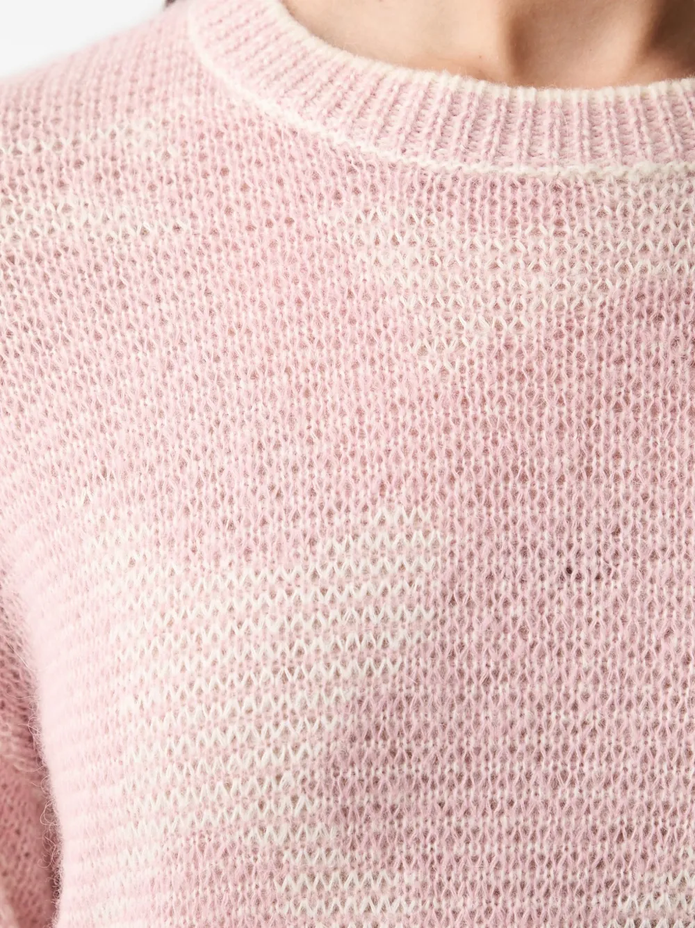 Joop! abstract-pattern round-neck sweater Roze