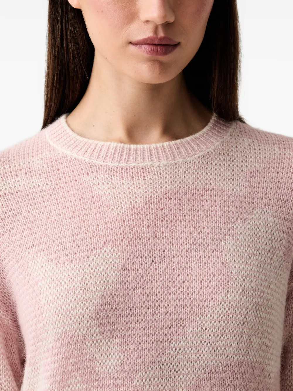 Joop! abstract-pattern round-neck sweater Roze