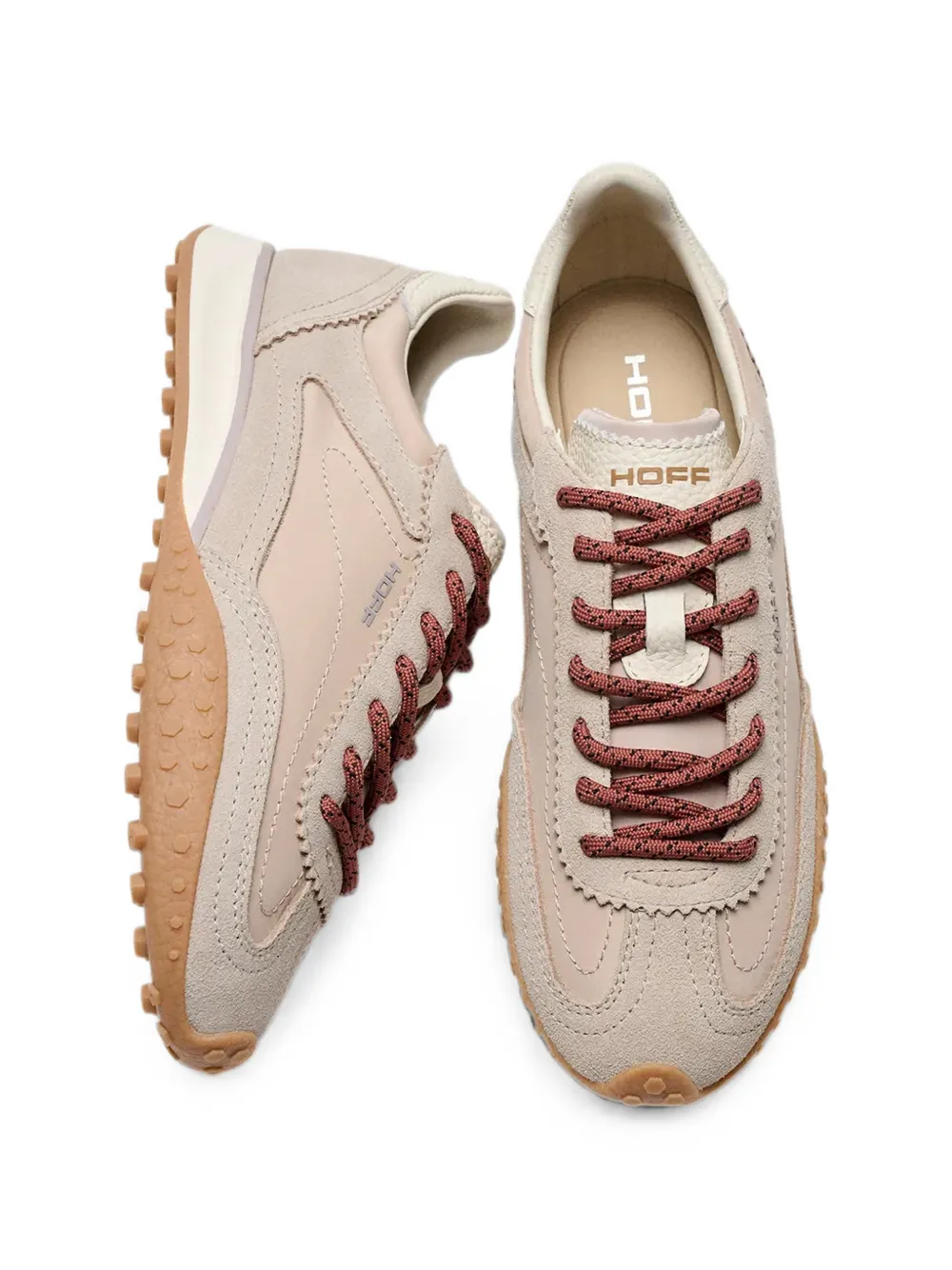 Hoff suede-panelled sneakers Beige