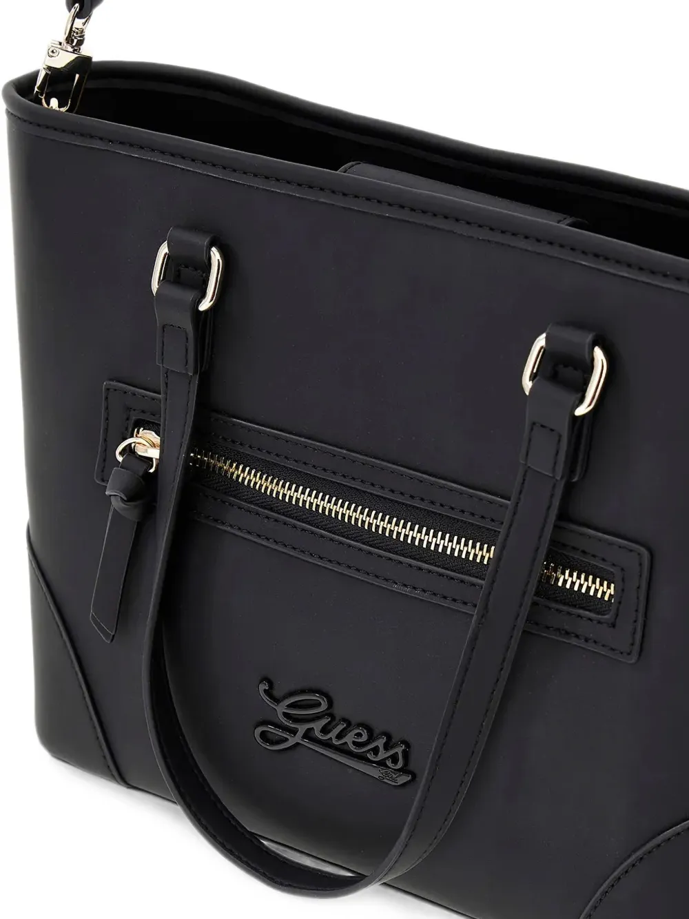 guess kids Shopper met ritszak en logo-plakkaat Zwart