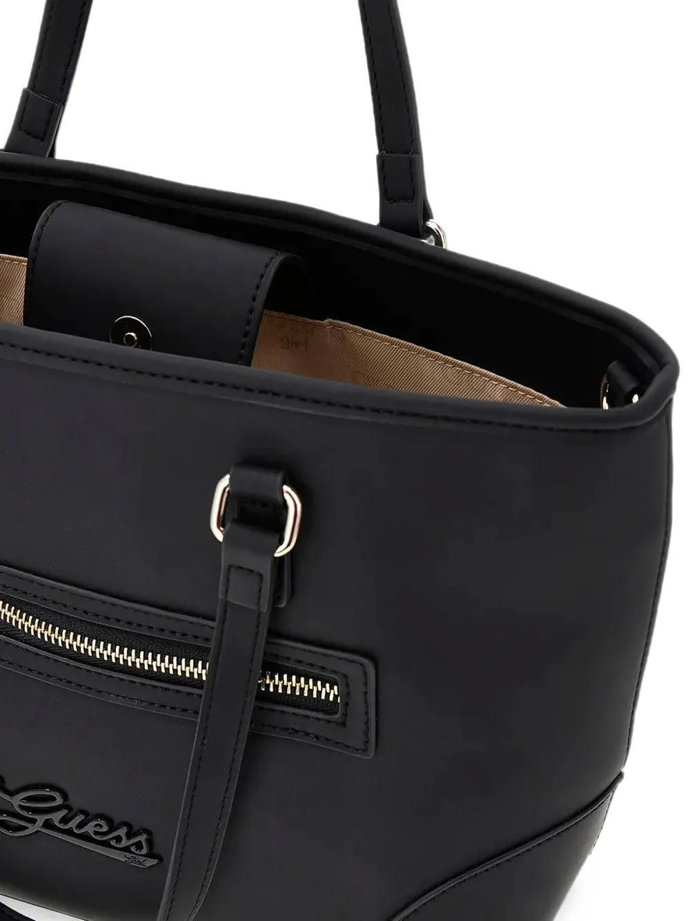 guess kids Shopper met ritszak en logo-plakkaat Zwart