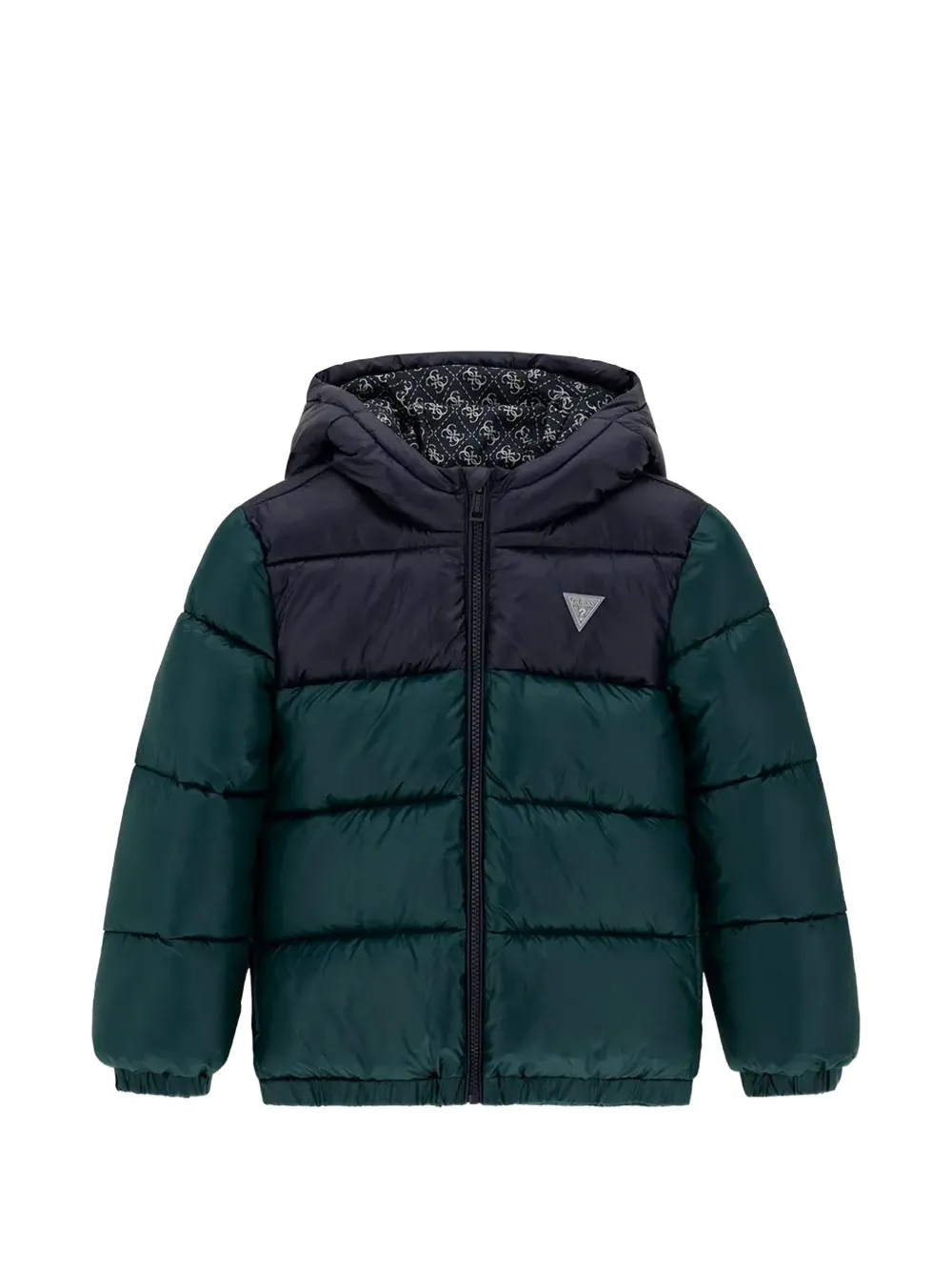 guess kids two-tone padded jacket - Verde