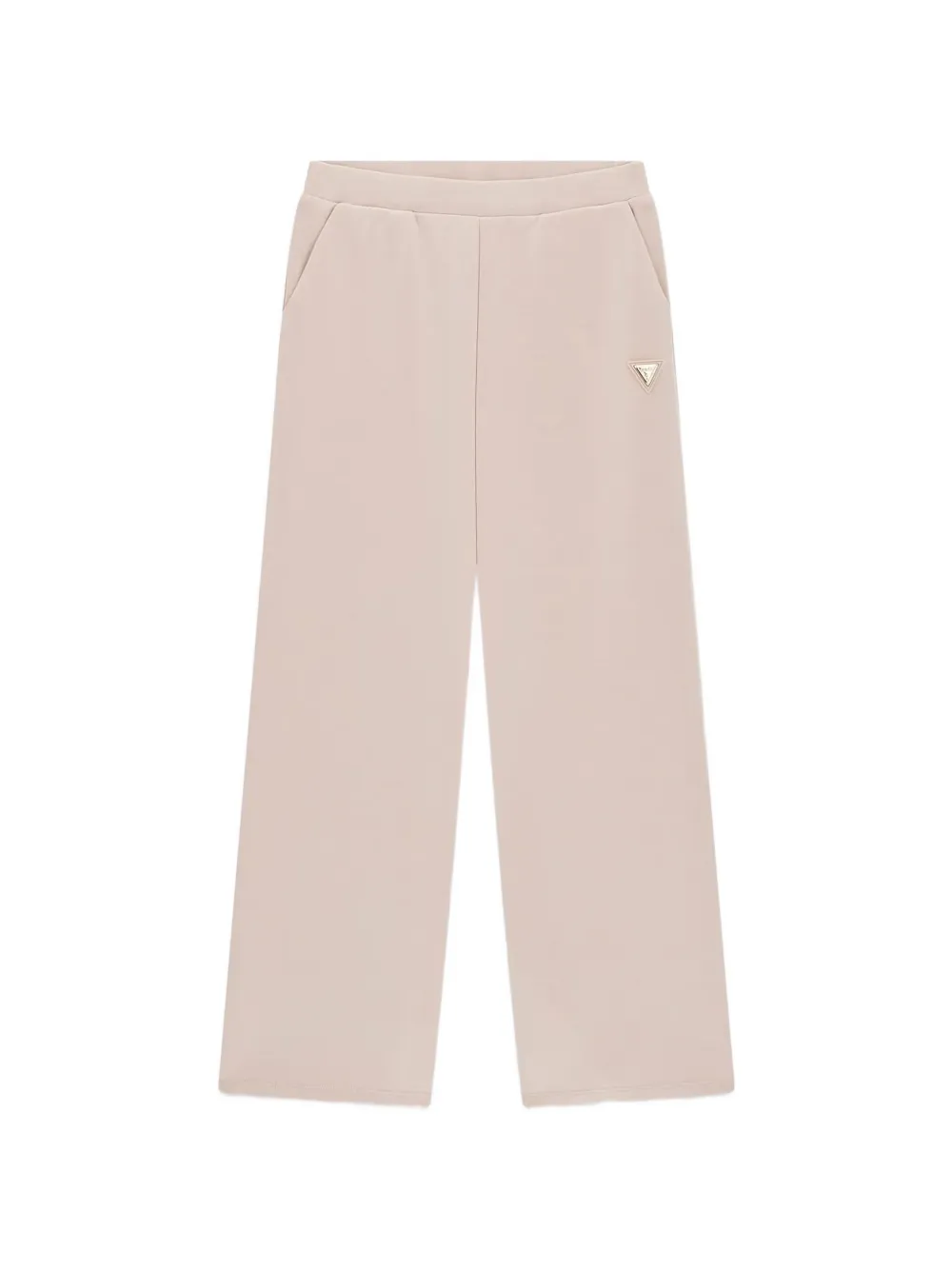 guess kids logo-plaque wide-leg trousers - Rosa