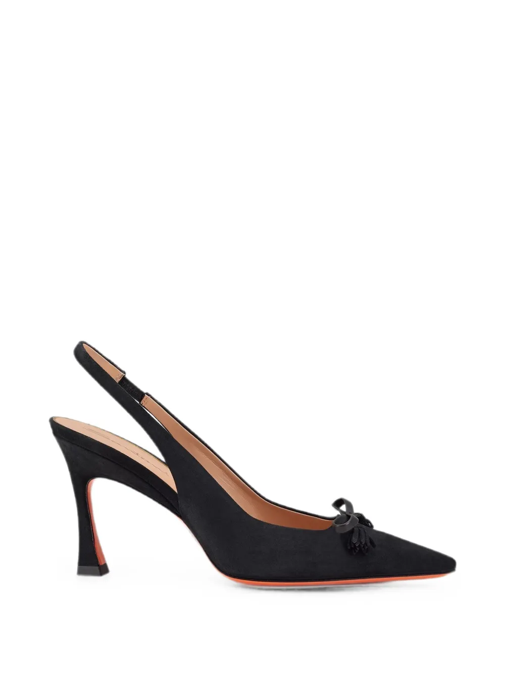 Santoni bow-detail slingback pumps - Schwarz
