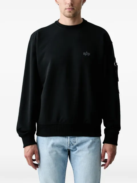 Alpha Industries logo-embroidered zip-pocket sweater