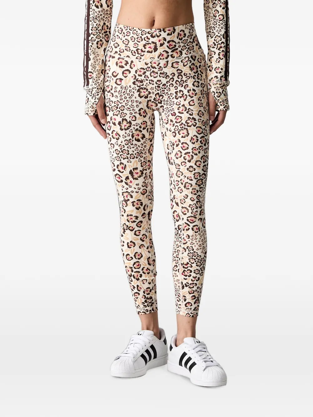 adidas x FARM Rio leopard-print leggings - Toni neutri