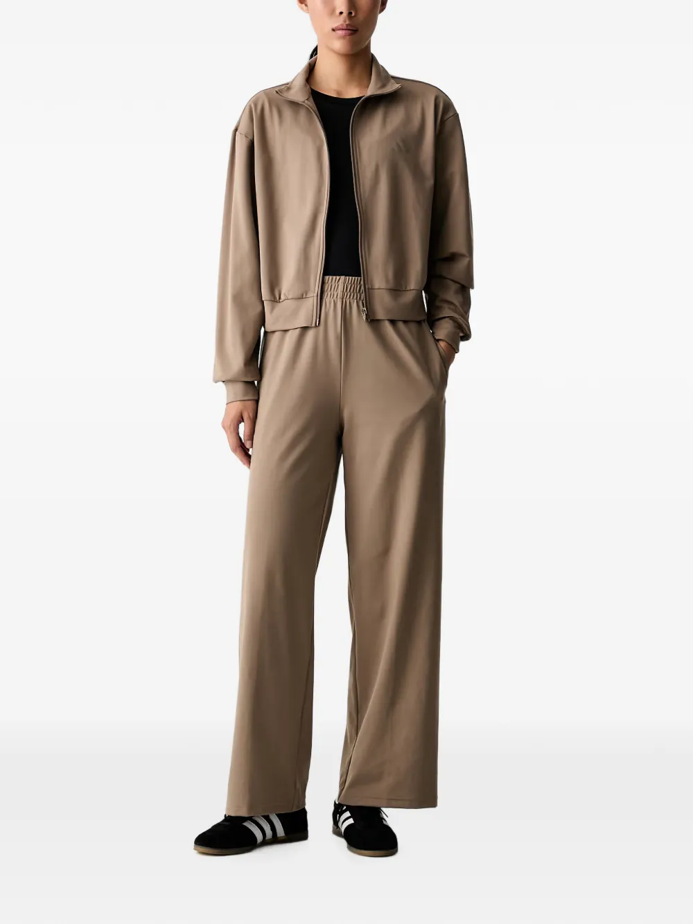 adidas Laziday zip-up tracksuit Beige