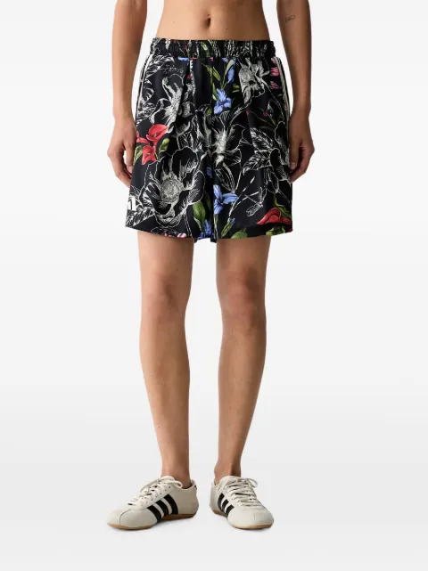 adidas x FARM Rio floral-print side-stripe shorts