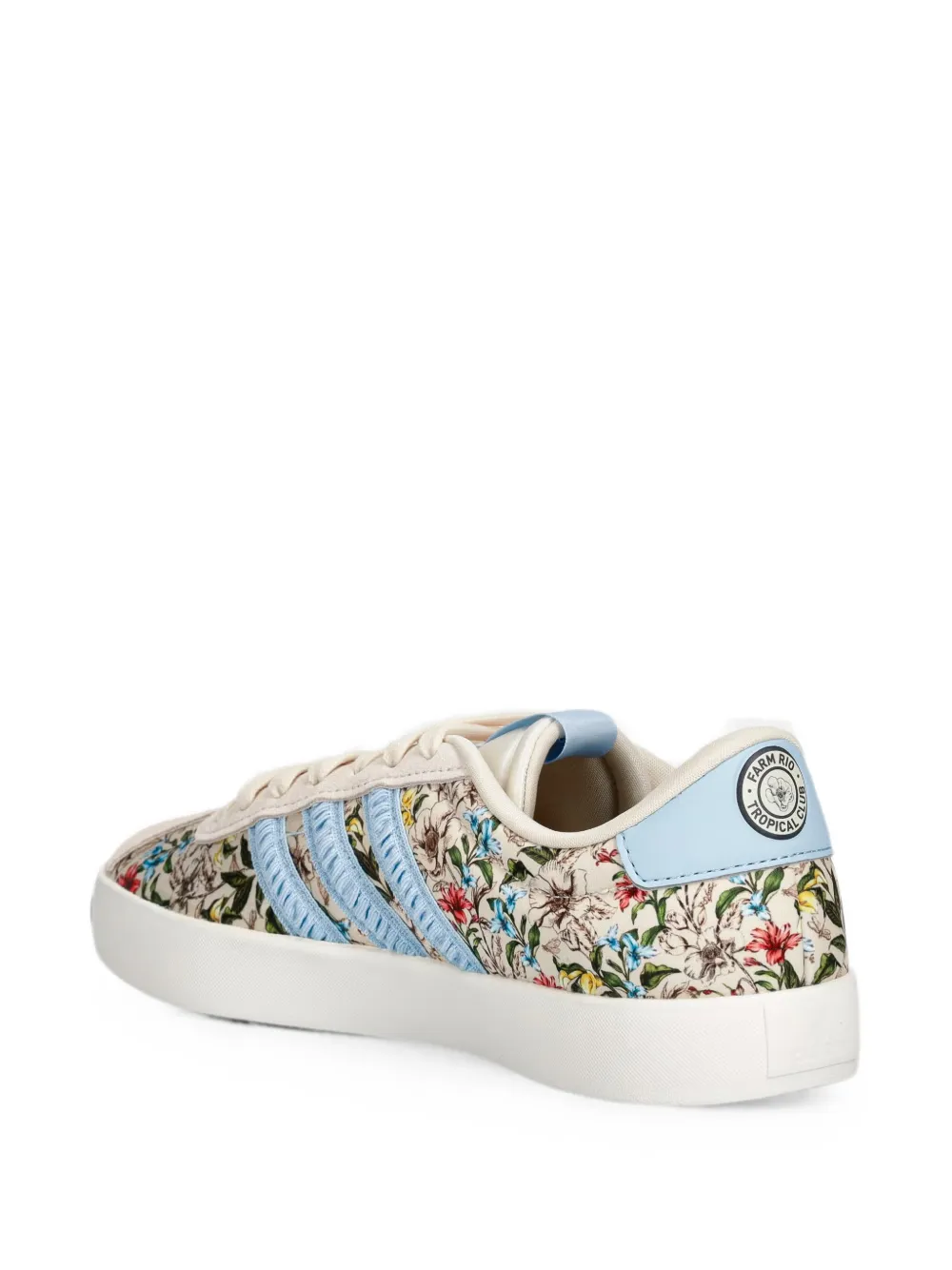 adidas x FARM Rio VL Court 3.0 floral-print sneakers Beige