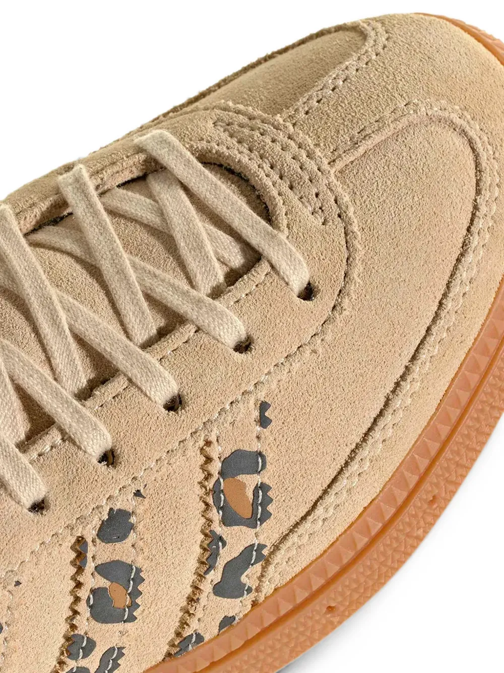 adidas Kids Handball Spezial leopard-print sneakers Beige