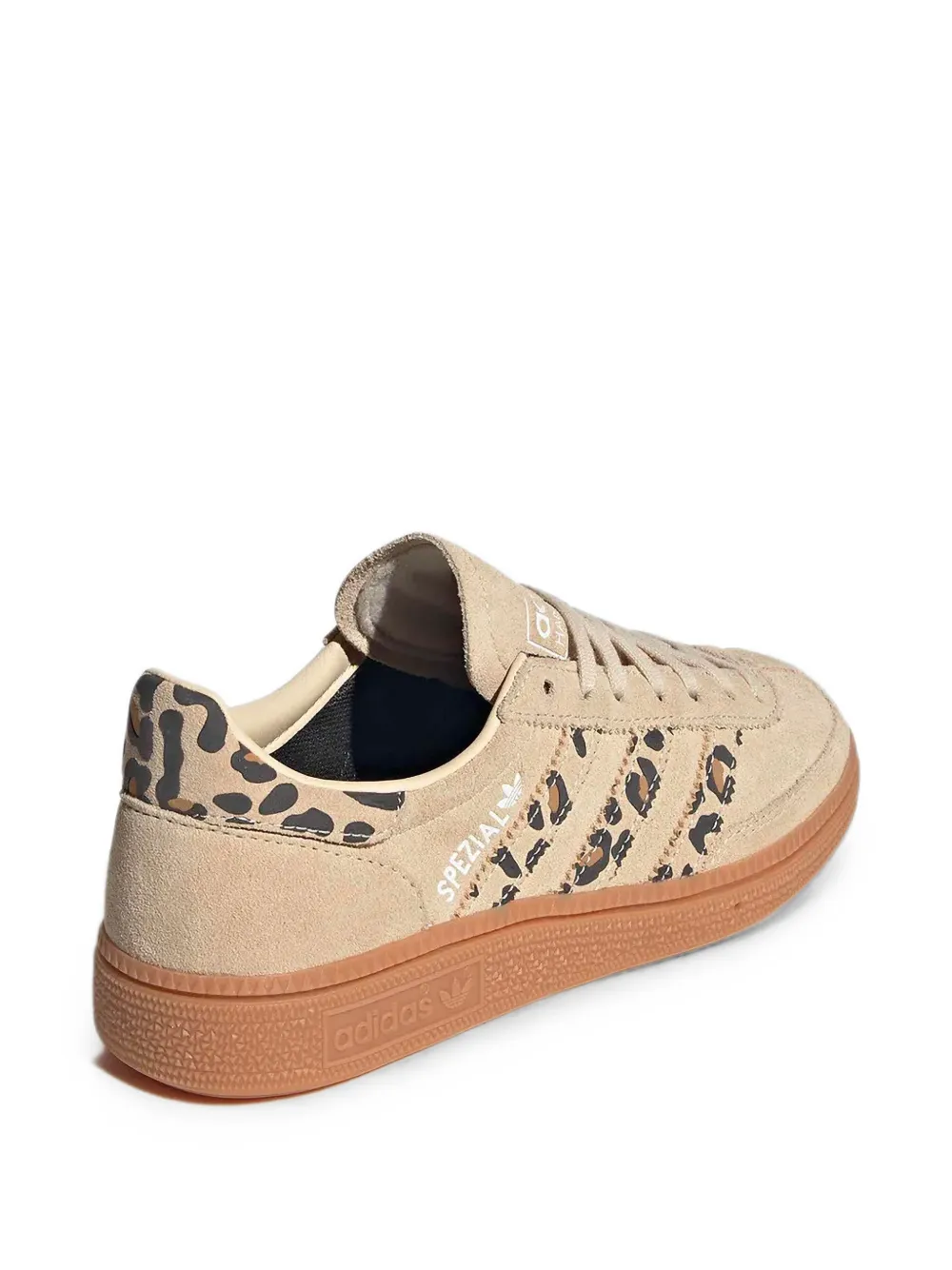 adidas Kids Handball Spezial leopard-print sneakers Beige