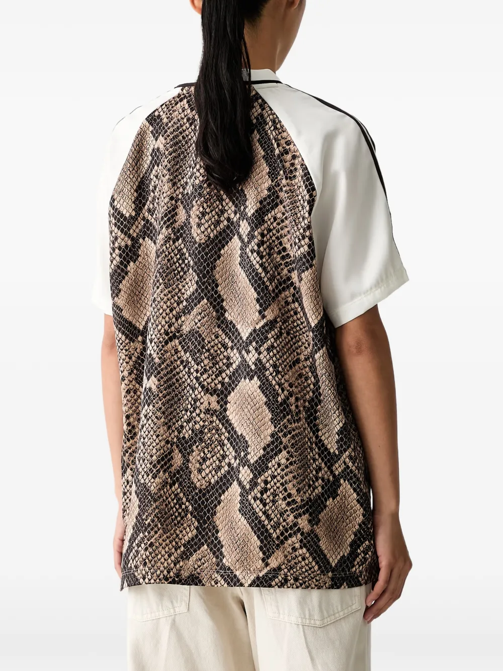 adidas snakeskin-print T-shirt Bruin