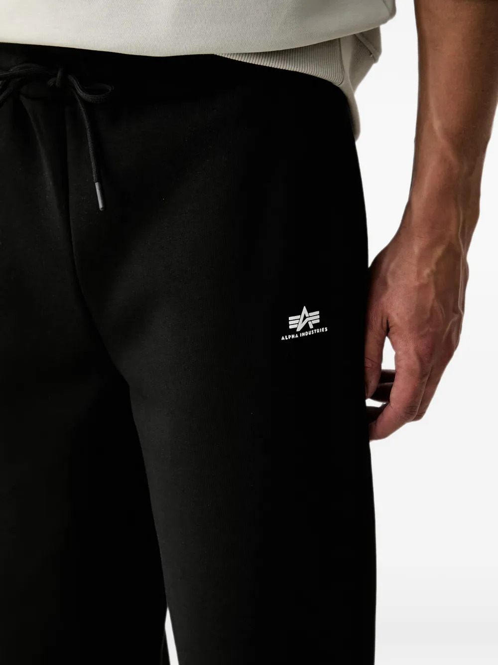 Alpha Industries Trainingsbroek met logo-print Zwart