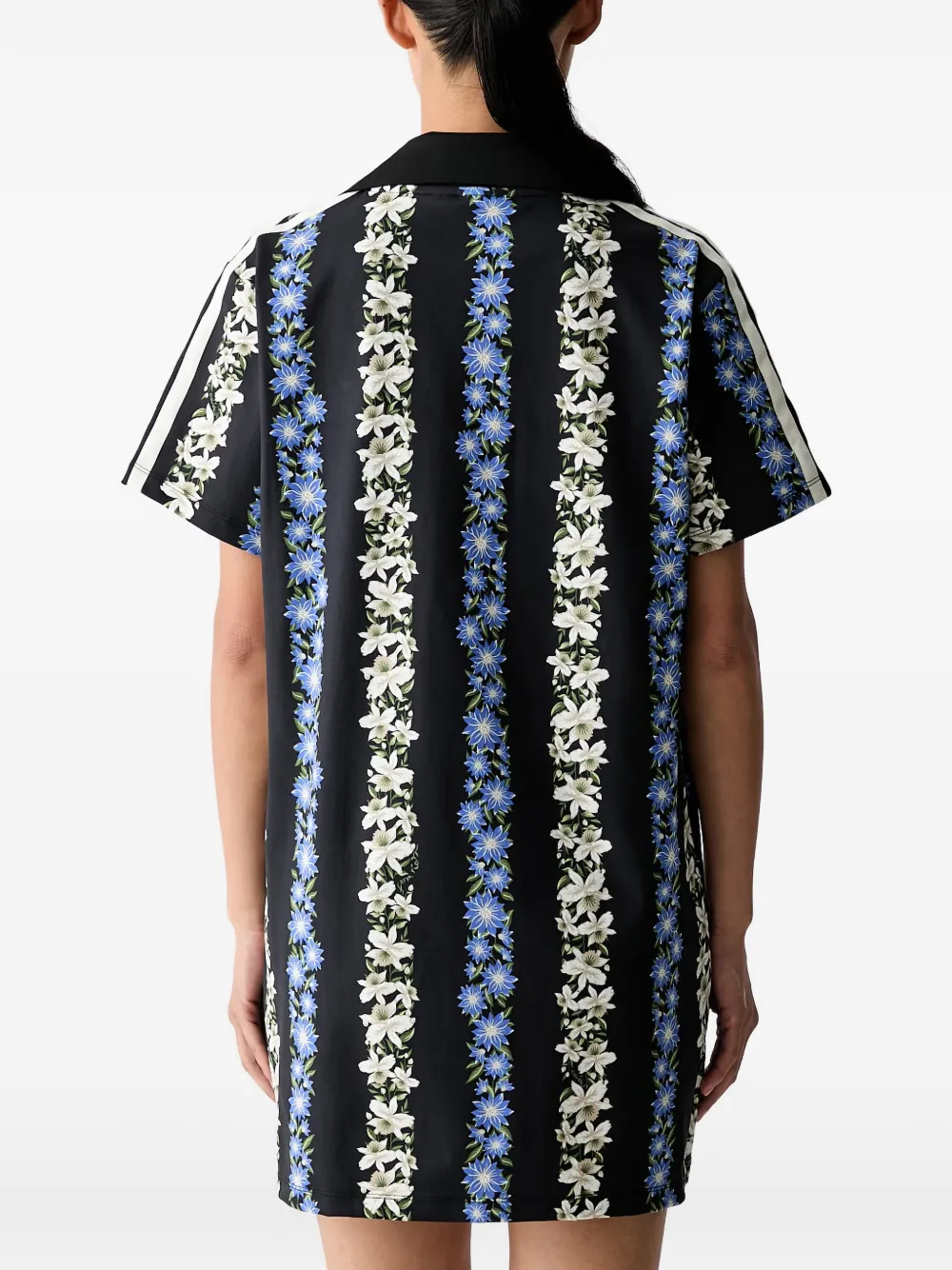 adidas MINI floral-print 3-Stripes dress Zwart