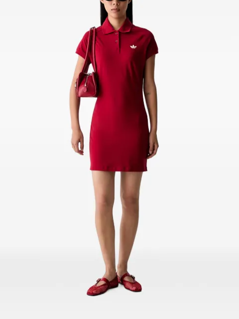 adidas mini logo-embroidered polo dress