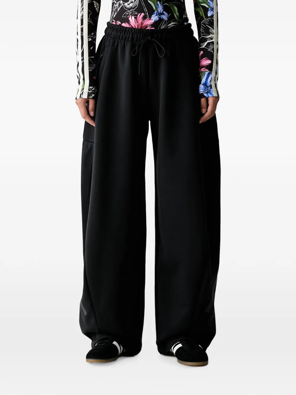 adidas logo-print drawstring track pants - Nero