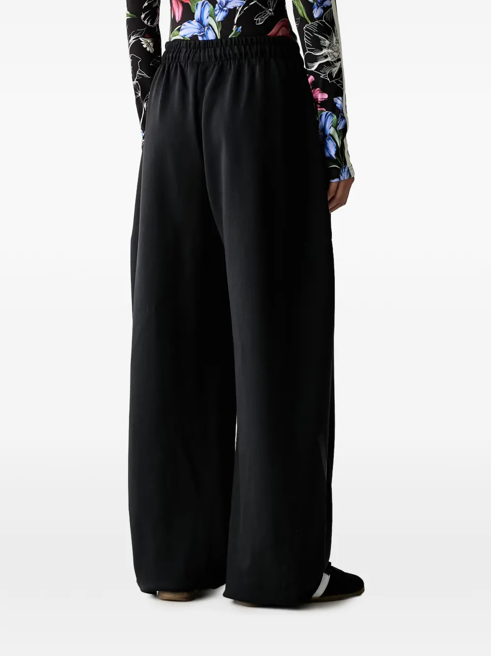 adidas logo-print drawstring track pants Zwart