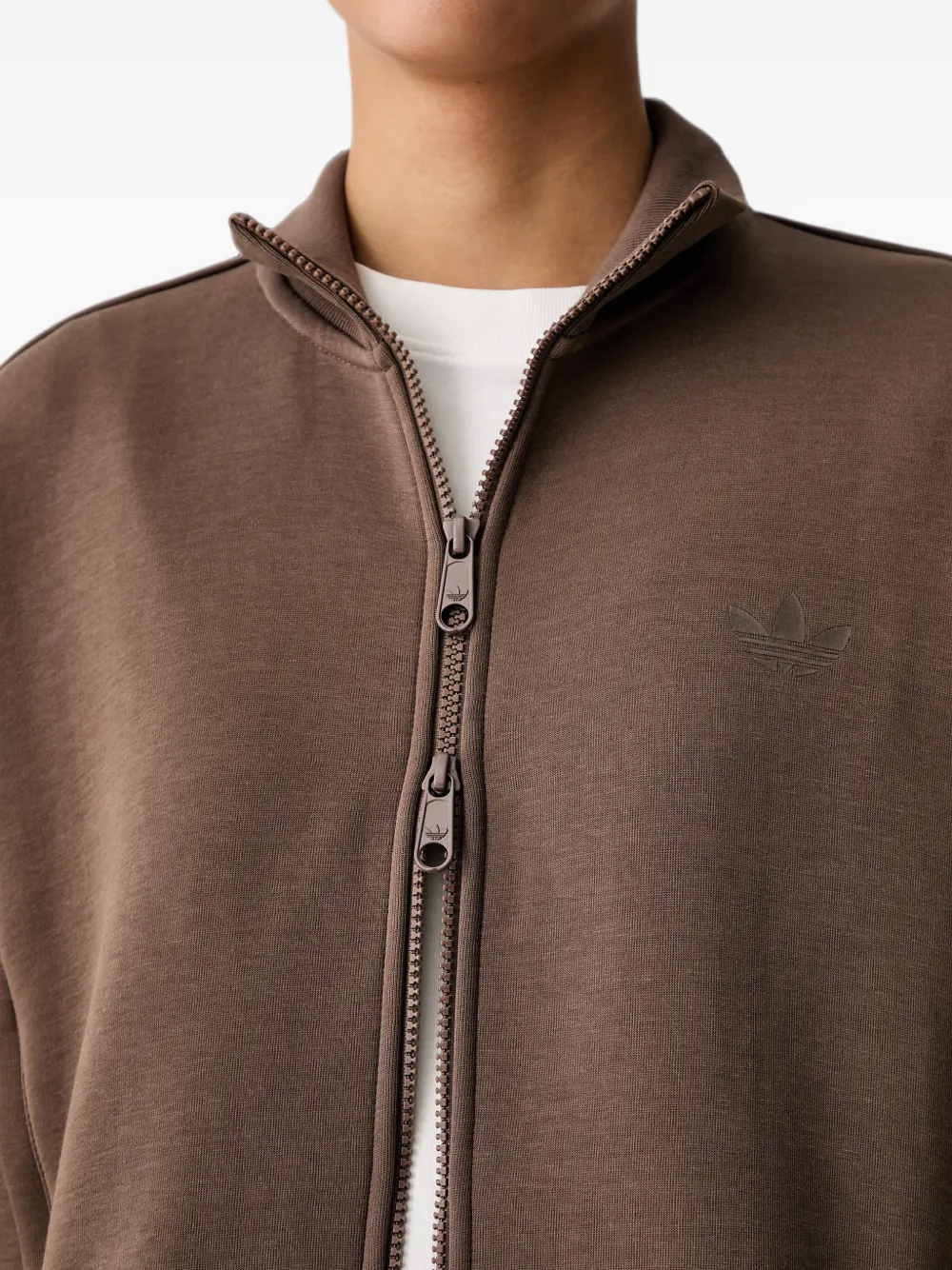 adidas logo-embroidered zip-up sweatshirt Bruin