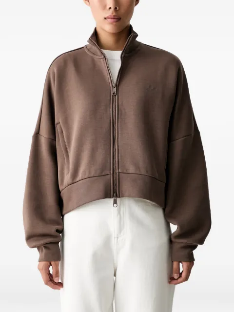 adidas logo-embroidered zip-up sweatshirt