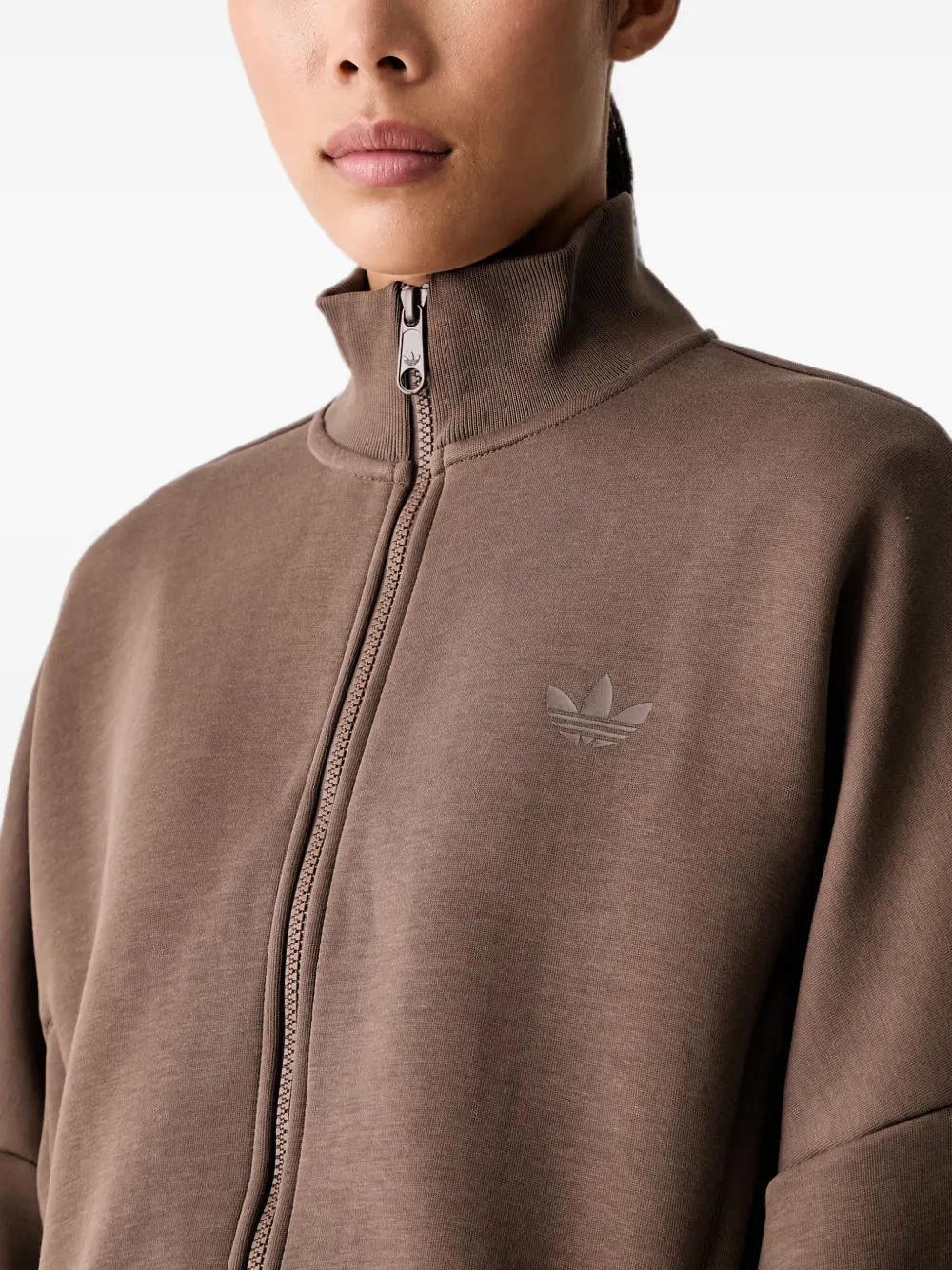 adidas logo-embroidered zip-up sweatshirt Bruin