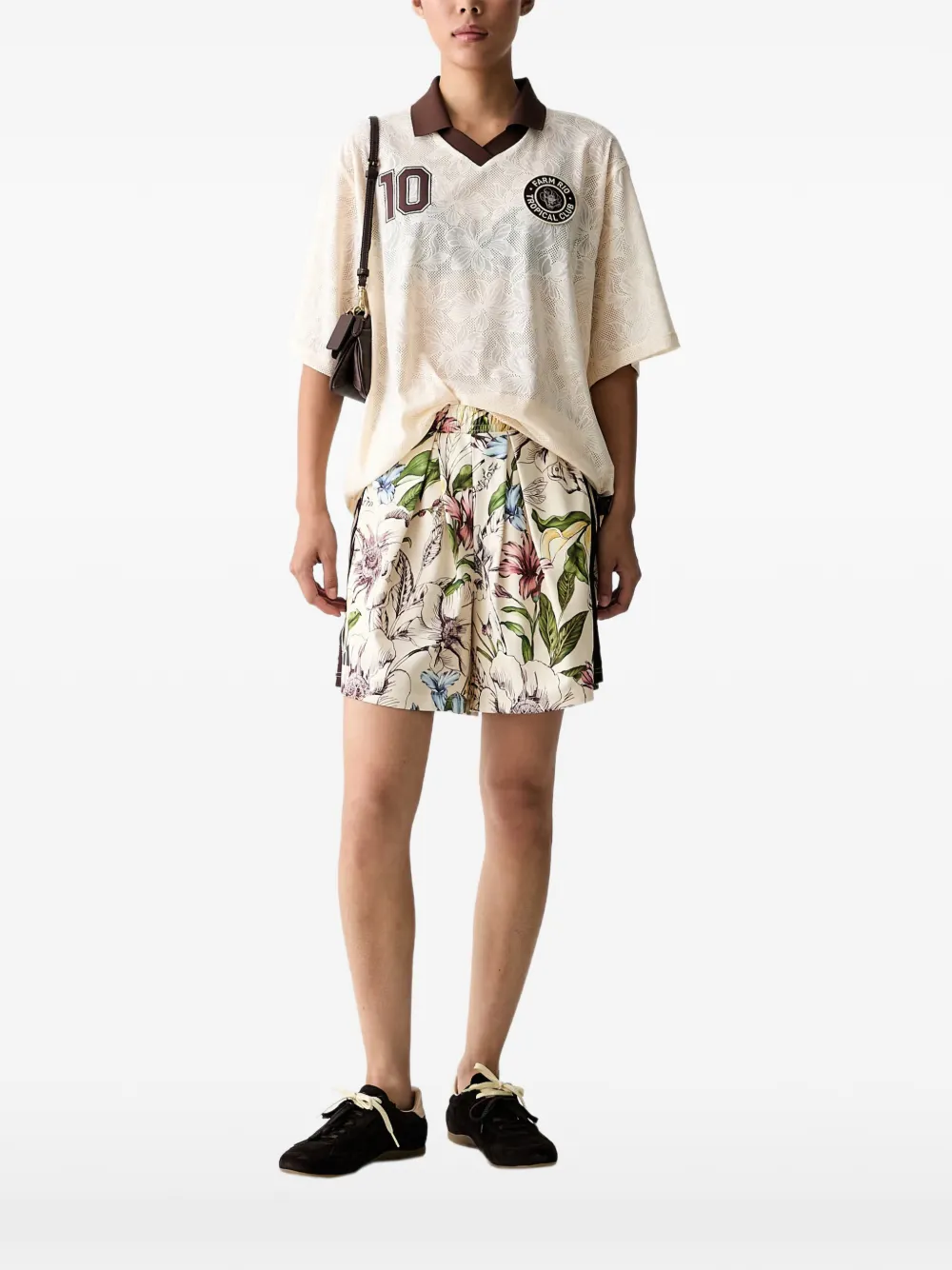 adidas x Farm Rio premium shorts Beige