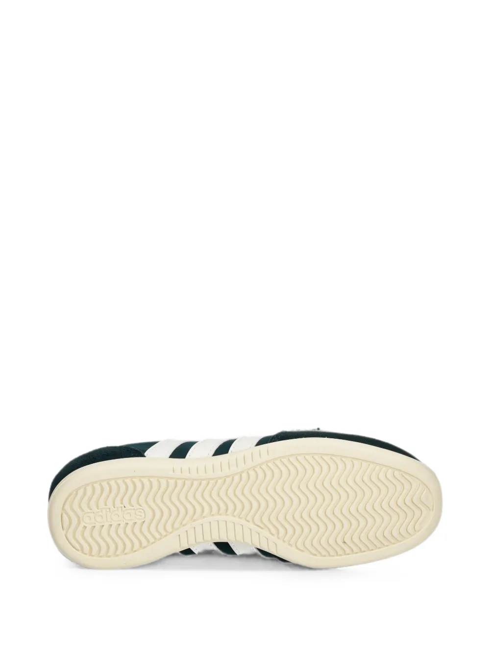 adidas suede-panelled 3-stripe ballet flats Groen