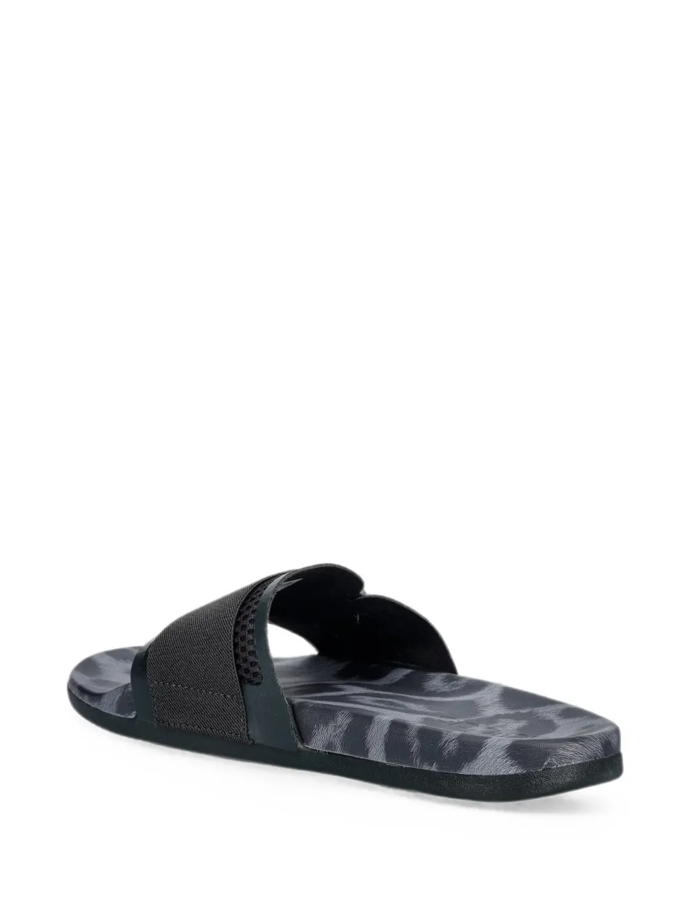 adidas by Stella McCartney leopard-print touch-strap slides Zwart