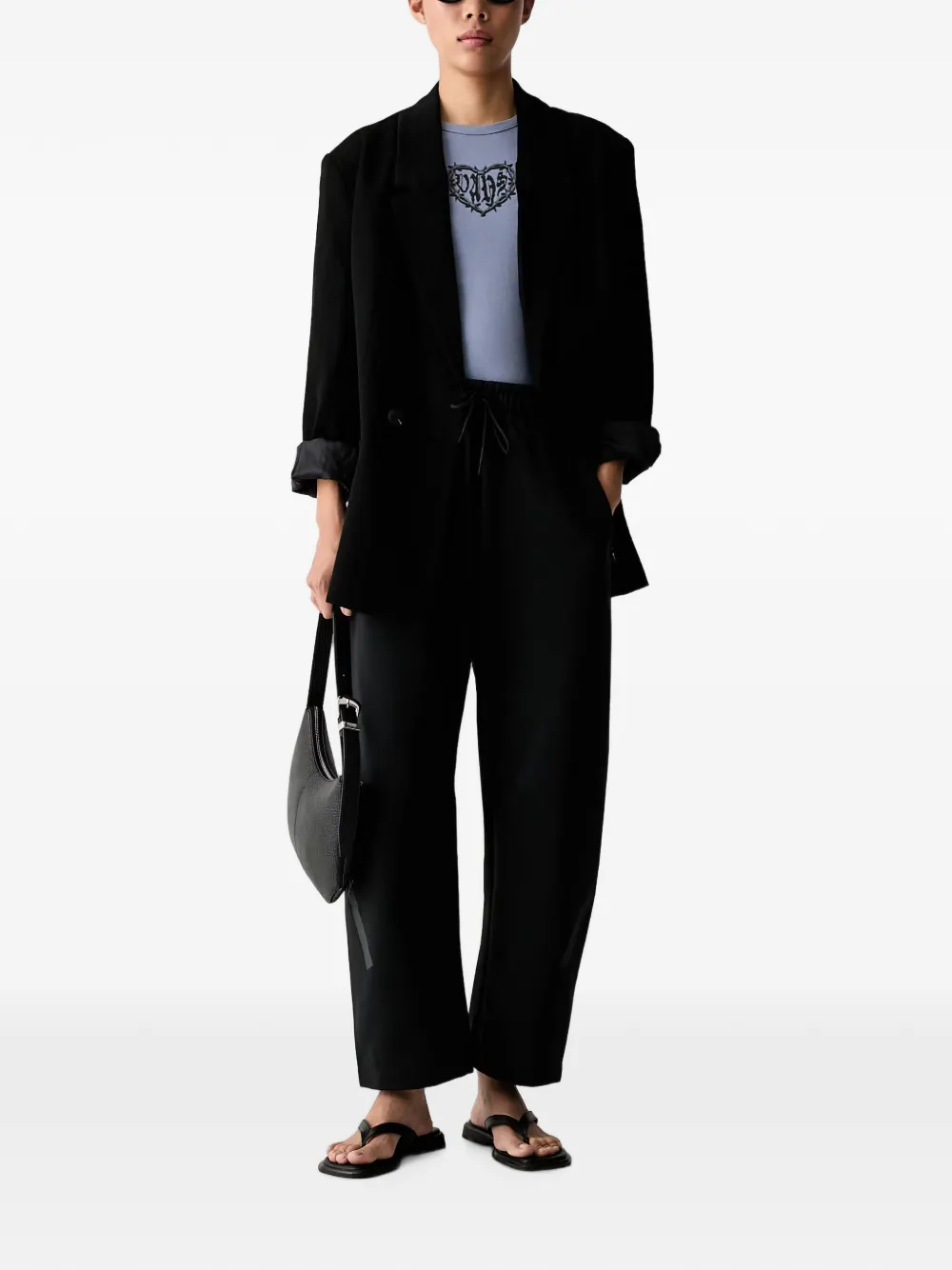 adidas Z.N.E. open-hem pants Zwart