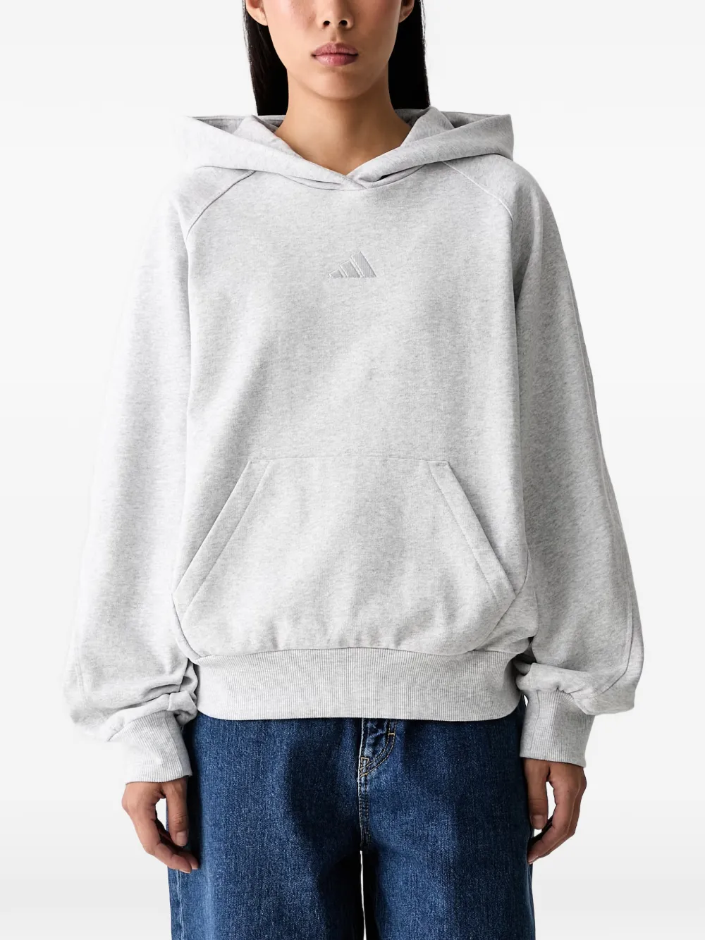adidas Kit small logo hoodie Grijs