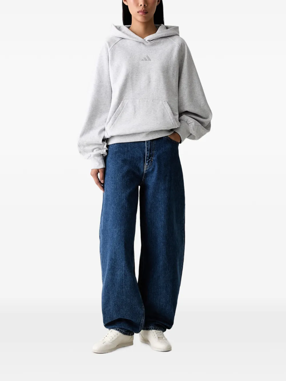 adidas Kit small logo hoodie Grijs