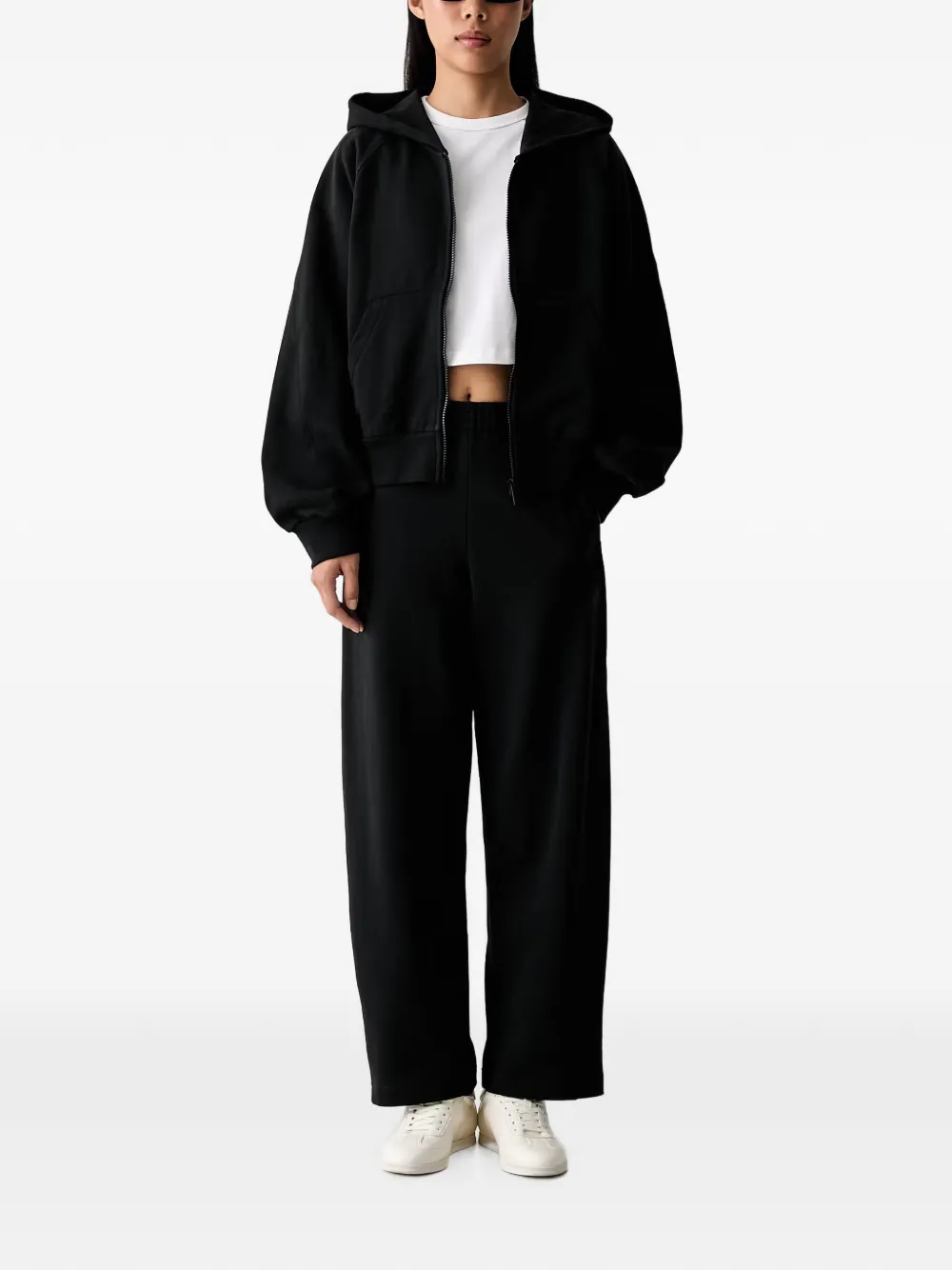adidas Kit hooded jacket with small logo Zwart
