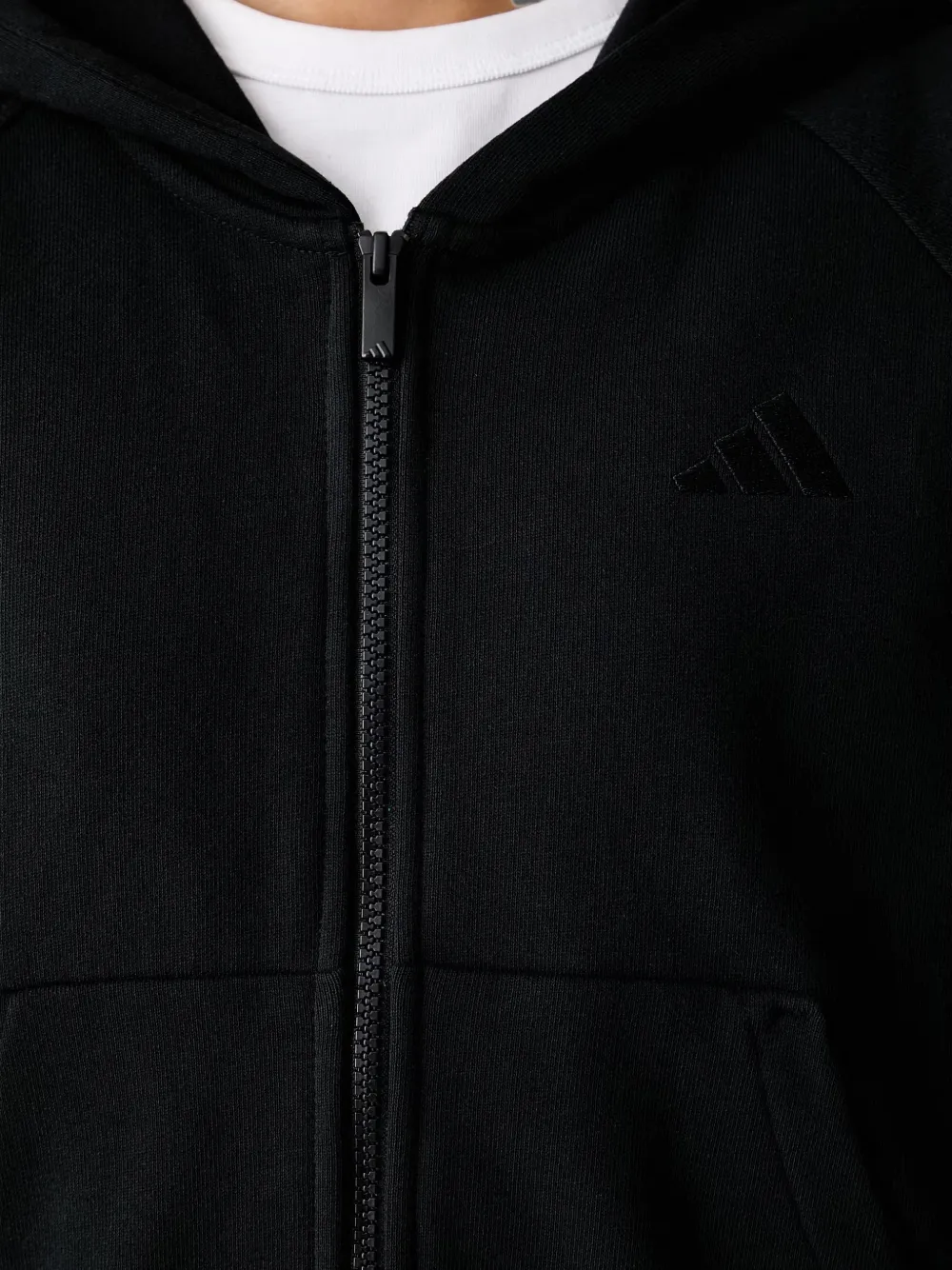 adidas Kit hooded jacket with small logo Zwart