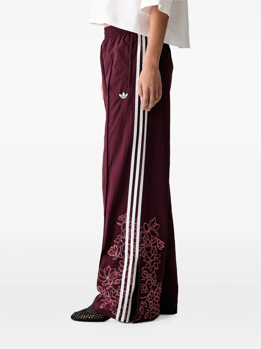 adidas Floral GFX Firebird loose track pants Bruin