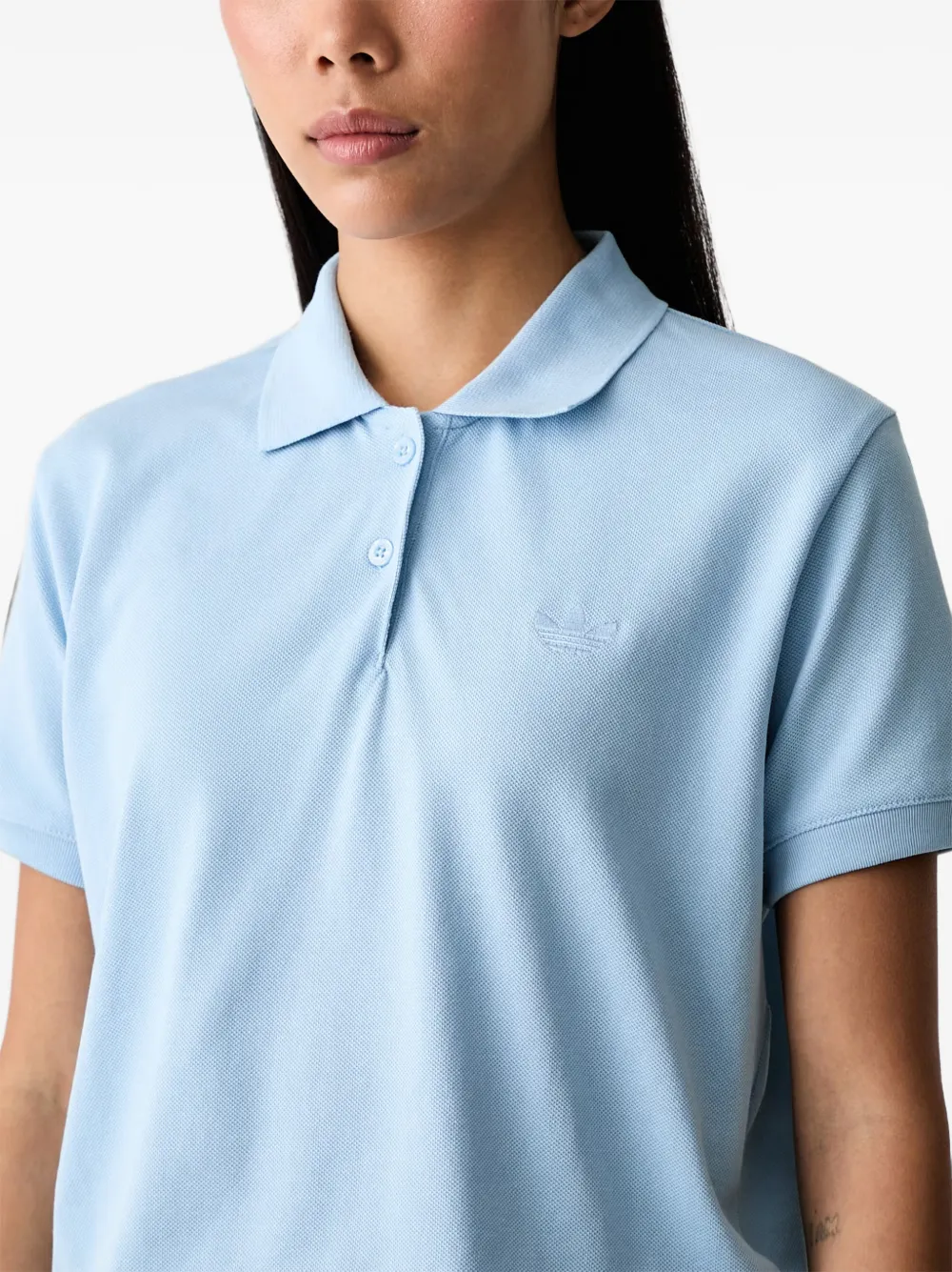 adidas short-sleeve polo shirt Blauw