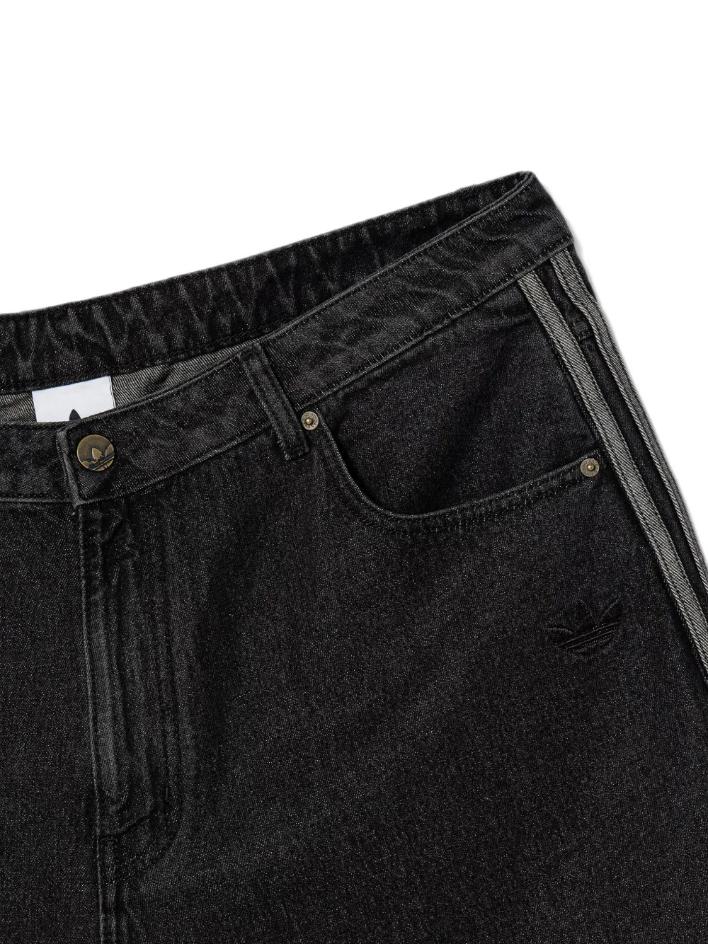 adidas side-stripe jeans Zwart