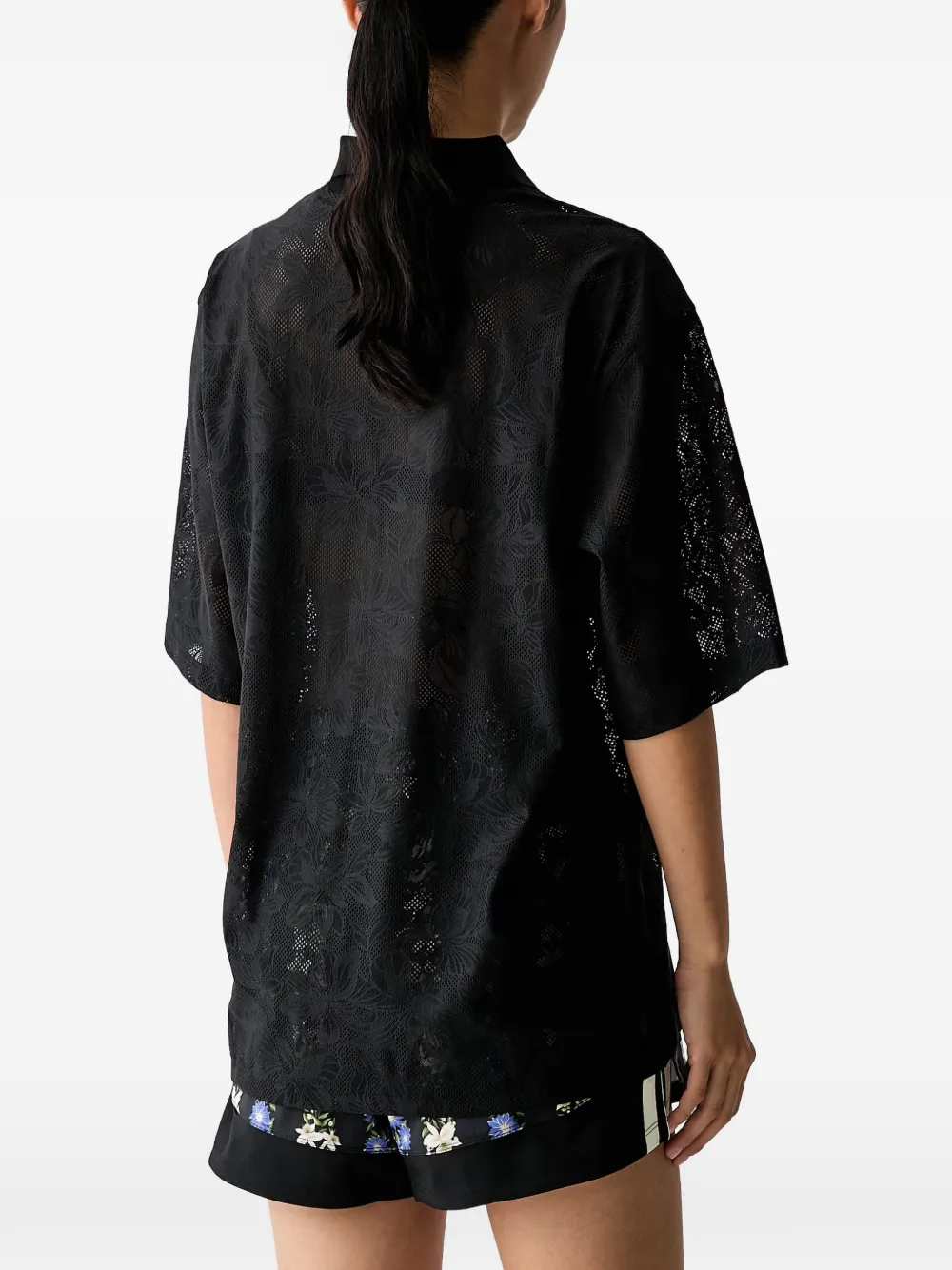 adidas x Farm Rio floral-lace T-shirt Zwart