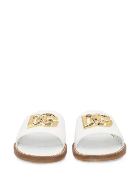 Dolce & Gabbana Kids flat calfskin slippers