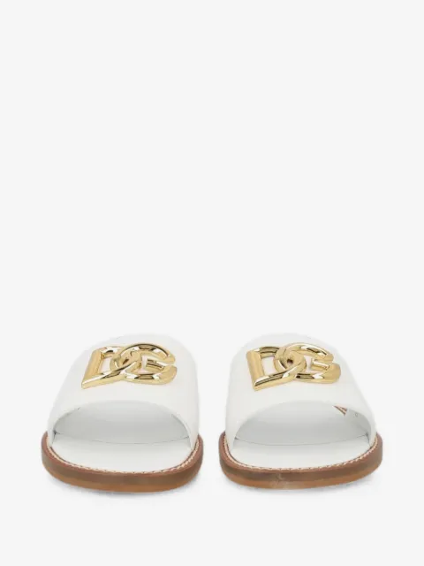 Dolce & Gabbana Kids flat calfskin slippers