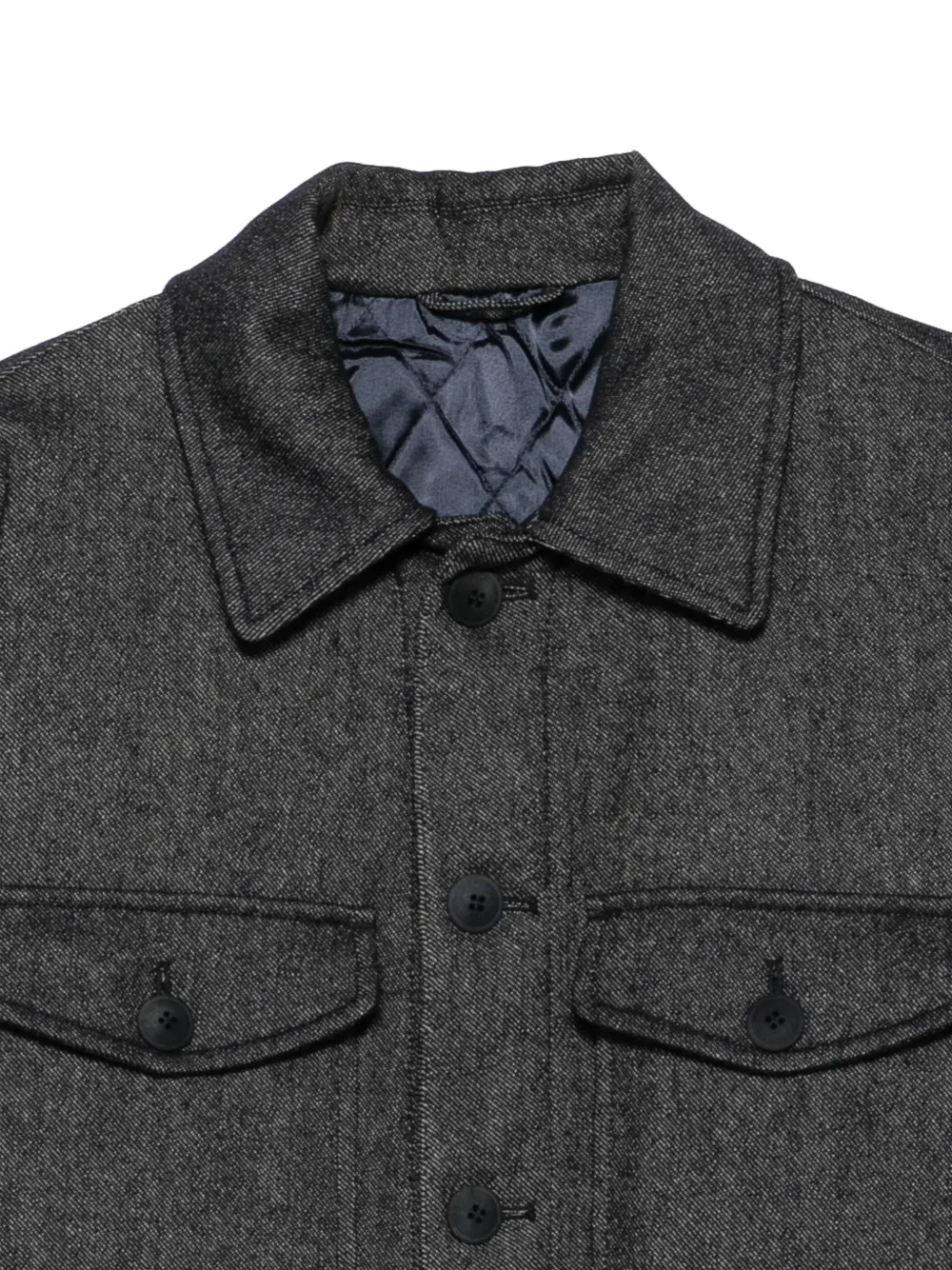 Giorgio Armani Button-up shirtjack Blauw