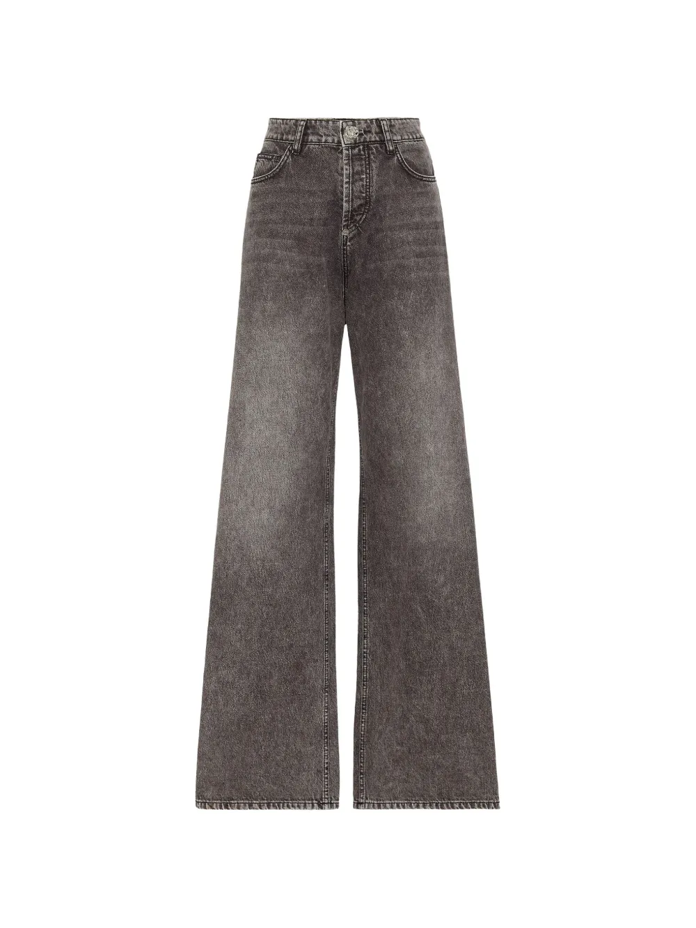 Philipp Plein faded wide-leg jeans - Grigio