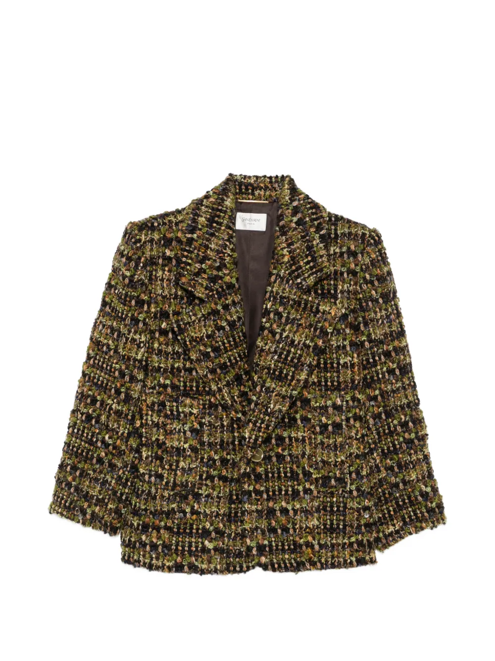Saint Laurent lonmg-sleeve buttoned blazer - Verde